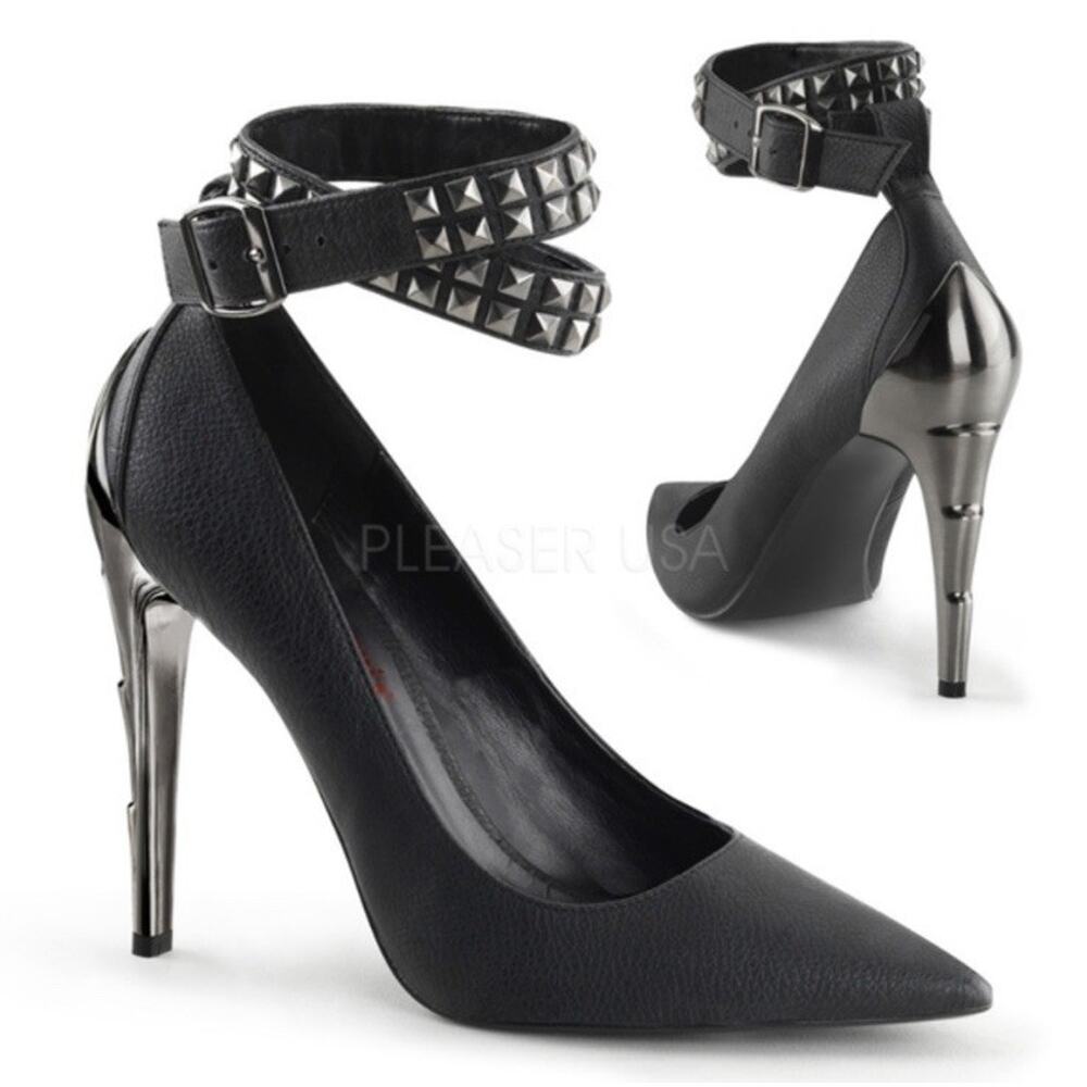 DEMONIA Voltage Studded Spike High Heels Pumps Goth Punk Alt Clubwear Size 7